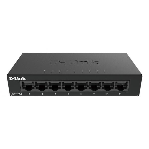 D-Link DGS-108GL Non gestito Gigabit Ethernet [10/100/1000] Nero (D-Link Switch DGS-108GL/E 8xGBit Unmanaged)D-link0790069458583DGS-108GL/E