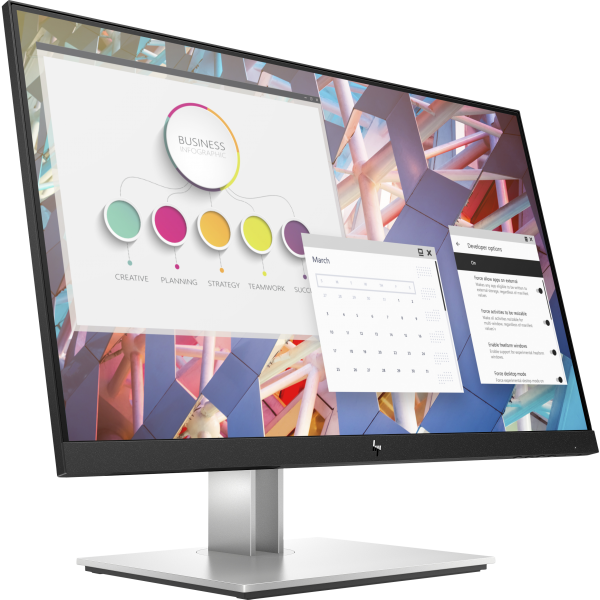 HP E24 G4 FHD Monitor (E24 G4 23.8inch IPS FHD E24 - G4, 60.5 cm [23.8], 1920 E24 - G4, 60.5 cm [23.8], 1920 x 1080 pixels, Full HD, LED, 5 ms, Black, Silver - Warranty: 12M)Hp9VF99AT#ABB