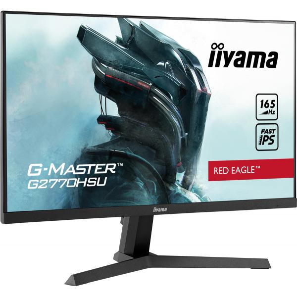 Iiyama G-MASTER Red Eagle LED display 68,6 cm [27] 1920 x 1080 Pixel Full HD Nero (iiyama G-MASTER Red Eagle G2770HSU-B1 - Monitor a LED - 27 - 1920 x 1080 Full HD [1080p] @ 165 Hz - Fast IPS - 250 cd/m? - 1100:1 - 0.8 ms - HDMI, DisplayPort - altopa...