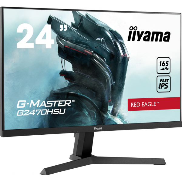 Iiyama G-MASTER Red Eagle LED display 60,5 cm [23.8] 1920 x 1080 Pixel Full HD Nero (iiyama G-MASTER Red Eagle G2470HSU-B1 - Monitor a LED - 24 [23.8 visualizzabile] - 1920 x 1080 Full HD [1080p] @ 165 Hz - Fast IPS - 250 cd/m? - 1100:1 - 0.8 ms - HD...