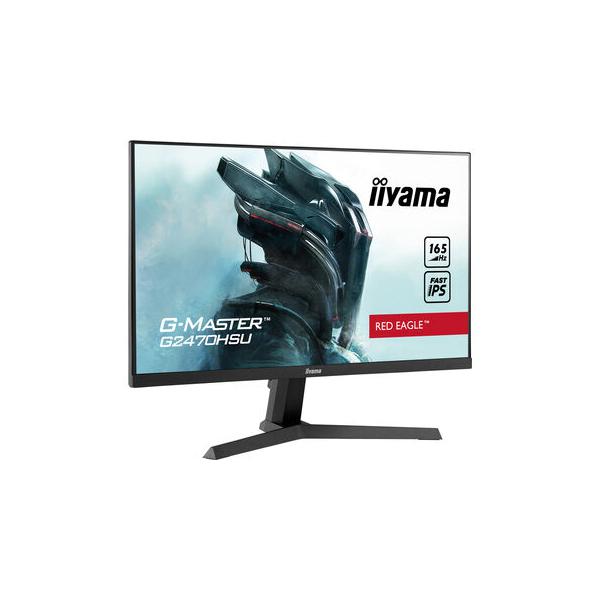 Iiyama G-MASTER Red Eagle LED display 60,5 cm [23.8] 1920 x 1080 Pixel Full HD Nero (iiyama G-MASTER Red Eagle G2470HSU-B1 - Monitor a LED - 24 [23.8 visualizzabile] - 1920 x 1080 Full HD [1080p] @ 165 Hz - Fast IPS - 250 cd/m? - 1100:1 - 0.8 ms - HD...