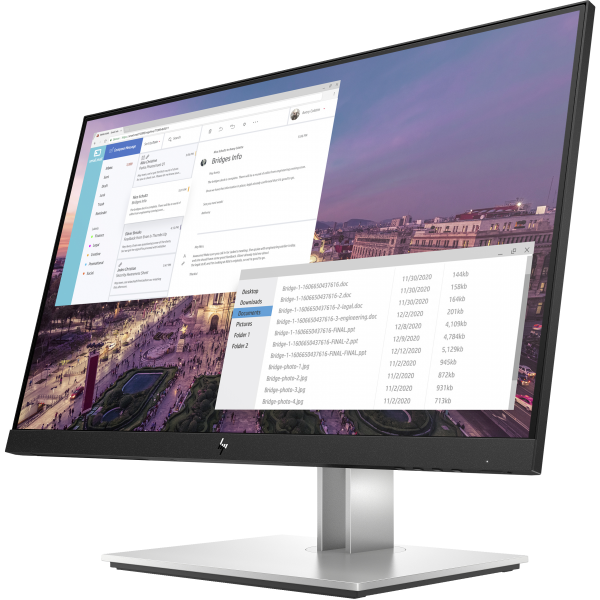 HP E-Series E23 G4 FHD Monitor Monitor PC 58,4 cm [23] 1920 x 1080 Pixel Full HD LCD Nero, Argento (E23 G4 23inch IPS FHD - E-Series E23 G4, 58.4 cm - E-Series E23 G4, 58.4 cm [23], 1920 x 1080 pixels, Full HD, LCD, 5 ms, Black, - Warranty: 12M)Hp9VF...