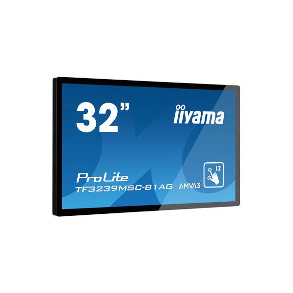 Iiyama ProLite TF3239MSC-B1AG Monitor PC 80 cm [31.5] 1920 x 1080 Pixel Full HD LED Touch screen Multi utente Nero (iiyama ProLite TF3239MSC-B1AG - 32 Categoria diagonale [31.5 visualizzabile] Display LCD retroilluminato a LED - segnaletica digitale ...