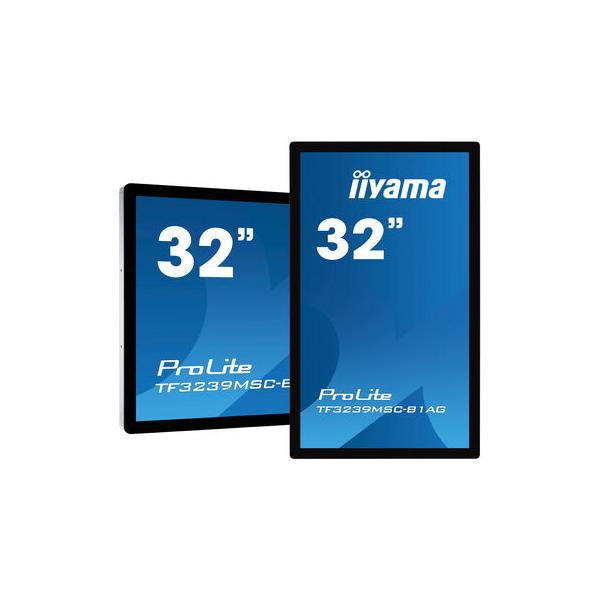 Iiyama ProLite TF3239MSC-B1AG Monitor PC 80 cm [31.5] 1920 x 1080 Pixel Full HD LED Touch screen Multi utente Nero (iiyama ProLite TF3239MSC-B1AG - 32 Categoria diagonale [31.5 visualizzabile] Display LCD retroilluminato a LED - segnaletica digitale ...