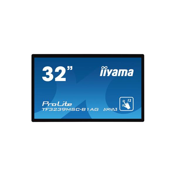 Iiyama ProLite TF3239MSC-B1AG Monitor PC 80 cm [31.5] 1920 x 1080 Pixel Full HD LED Touch screen Multi utente Nero (iiyama ProLite TF3239MSC-B1AG - 32 Categoria diagonale [31.5 visualizzabile] Display LCD retroilluminato a LED - segnaletica digitale ...