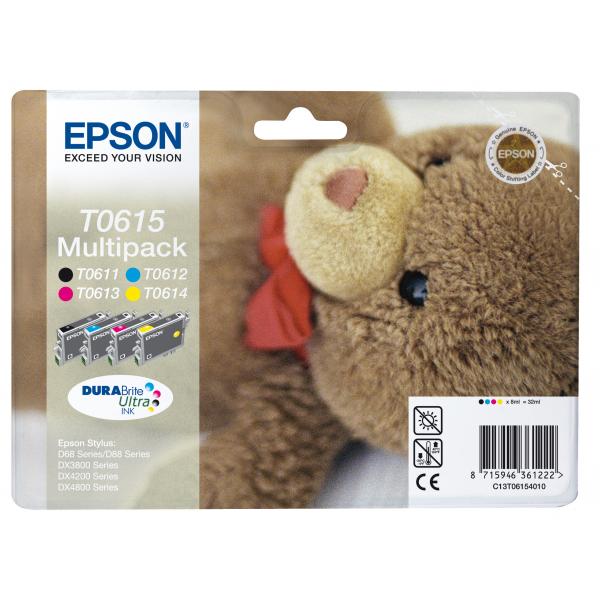 Epson Teddybear Multipack 4 colori (EPSON T0611 2 3 4 QUAD PACK)EpsonC13T06154010
