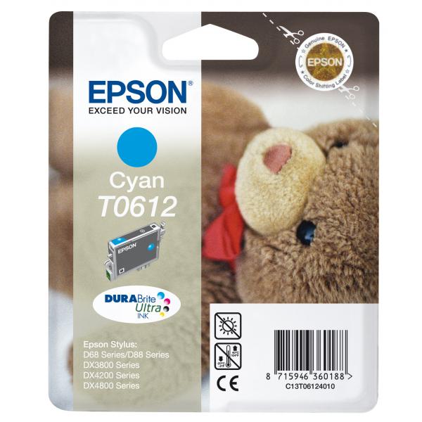 Epson Teddybear Cartuccia Ciano (EPSON T0612 CYAN INK 250PGS)EpsonC13T06124010