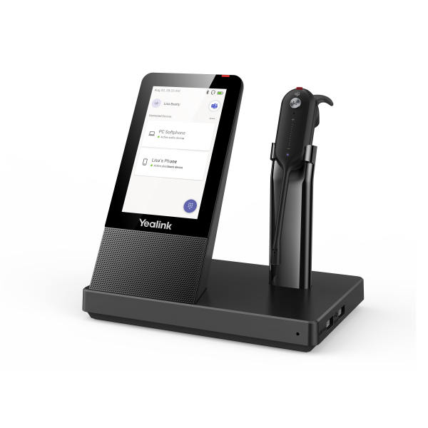 Yealink WH67 Teams Auricolare Wireless A clip, A Padiglione, Passanuca Ufficio Bluetooth Base di ricarica Nero (Yealink WH67 X UC Workstation - til Mi)Yealink1308040