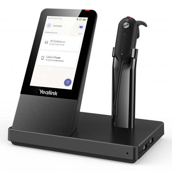 Yealink WH67 Teams Auricolare Wireless A clip, A Padiglione, Passanuca Ufficio Bluetooth Base di ricarica Nero (Yealink WH67 X UC Workstation - til Mi)Yealink1308040