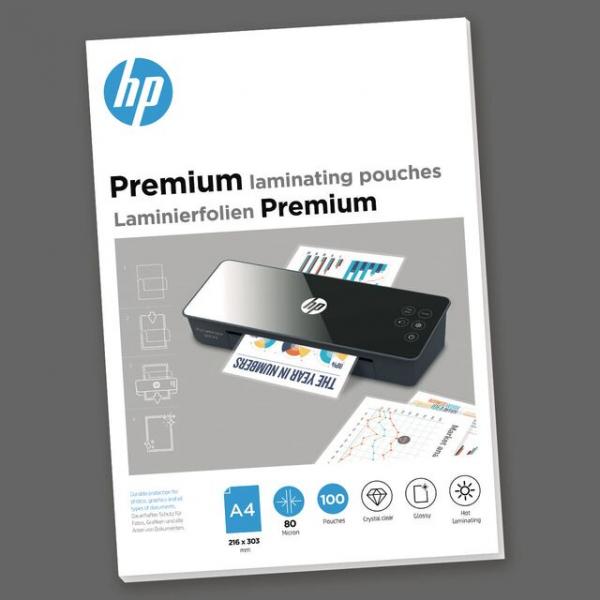 HP 9123 pellicola per plastificatrice 100 pz (HP Premium Laminator pouches A4, 80 Micron / 100 pcs)Hp9123