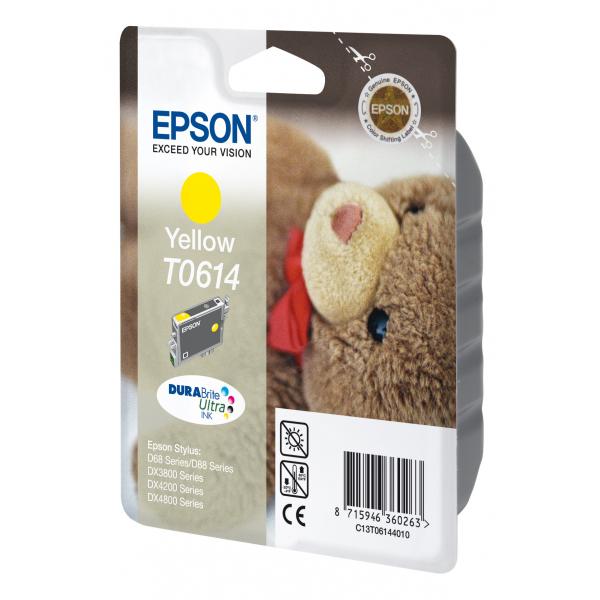 Epson Teddybear Cartuccia Giallo (Ink Yellow 8ml - Pages 250 [ No. T0614 ] - Warranty: 12M)EpsonC13T06144010