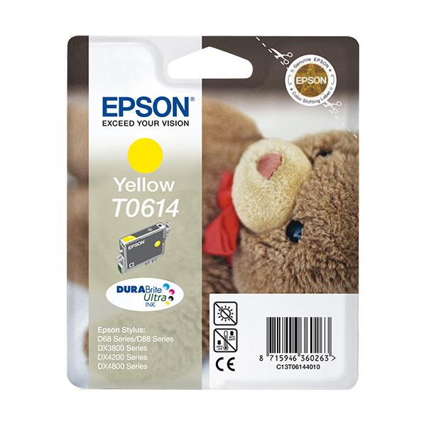 Epson Teddybear Cartuccia Giallo (Ink Yellow 8ml - Pages 250 [ No. T0614 ] - Warranty: 12M)EpsonC13T06144010