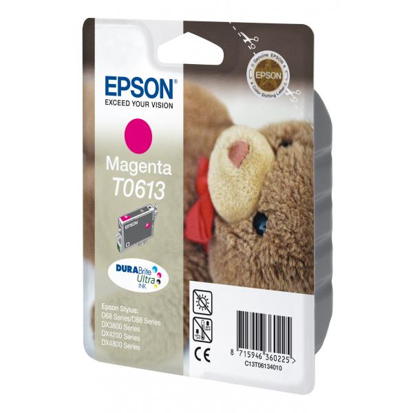 Epson Teddybear Cartuccia Magenta (Ink Magenta 8ml - Pages 250 [ No. T0613 ] - Warranty: 12M)EpsonC13T06134010