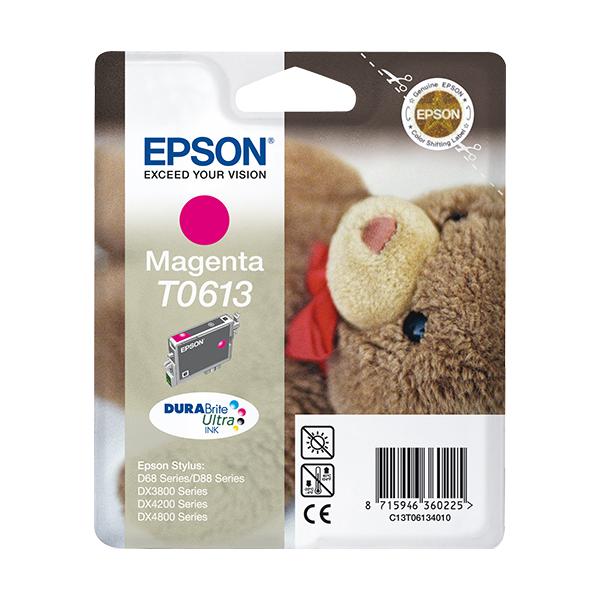 Epson Teddybear Cartuccia Magenta (Ink Magenta 8ml - Pages 250 [ No. T0613 ] - Warranty: 12M)EpsonC13T06134010