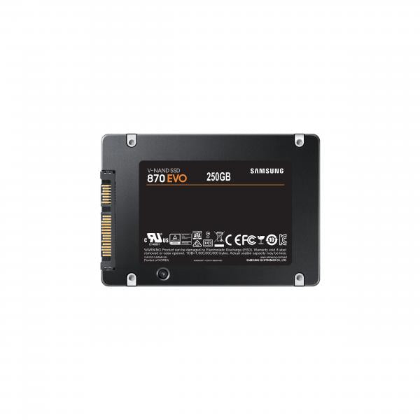 Samsung 870 EVO 250 GB 2.5 Serial ATA III V-NAND MLC (HDSSD 2.5 [Sata] 250GB Samsung 870 EVO Basic)Samsung8806090545931MZ-77E250B/EU