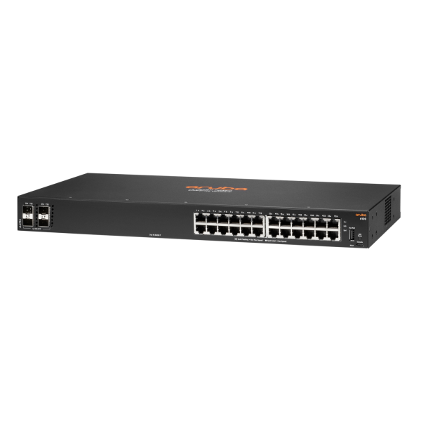HPE Aruba Networking Aruba 6100 24G 4SFP+ Gestito L3 Gigabit Ethernet [10/100/1000] 1U Nero (HPE Aruba Networking 6100 24G 4SFP+ Switch)HpeJL678A