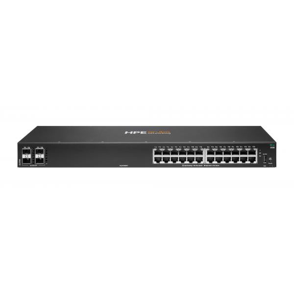 HPE Aruba Networking 6100 24G 4SFP+ Gestito L3 Gigabit Ethernet [10/100/1000] 1U Nero (HPE Aruba Switch CX 6100 24G 4SFP+ 24xGBit/4xSFP+ JL678A)HpeJL678A