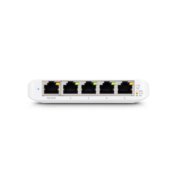 Ubiquiti UniFi USW Flex Mini Gestito L2 Gigabit Ethernet [10/100/1000] Supporto Power over Ethernet [PoE] Bianco (Ubiquiti UniFi Switch USW Flex Mini - Switch - gestito - 4 x 10/100/1000 + 1 x 10/100/1000 [PoE+] - desktop - PoE+)UbiquitiUSW-FLEX-MINI-EU