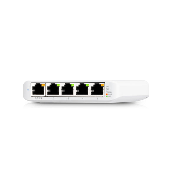 Ubiquiti UniFi USW Flex Mini Gestito L2 Gigabit Ethernet [10/100/1000] Supporto Power over Ethernet [PoE] Bianco (Ubiquiti UniFi Switch USW Flex Mini - Switch - gestito - 4 x 10/100/1000 + 1 x 10/100/1000 [PoE+] - desktop - PoE+)UbiquitiUSW-FLEX-MINI-EU