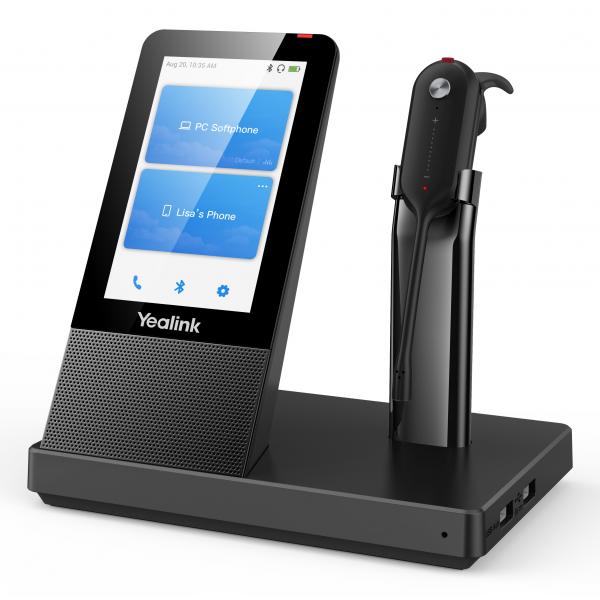 Yealink WH67 UC Auricolare Wireless A clip, A Padiglione, Passanuca Ufficio Bluetooth Base di ricarica Nero (Yealink WH67 X UC Workstation - headse)Yealink1308041