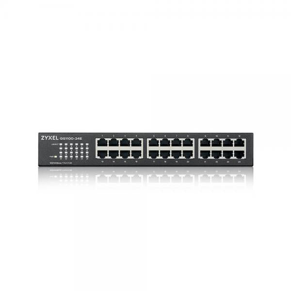 Zyxel GS1100-24E Non gestito Gigabit Ethernet [10/100/1000] Nero (GS1100-24E V3,24 Port Gigabit Unmanaged Switch V3/)ZyxelGS1100-24E-EU0103F
