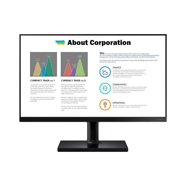 Samsung T45F Monitor PC 61 cm [24] 1920 x 1080 Pixel Full HD LED Nero (SAMSUNG 24? MONITOR 1920 x 1080 FULL HD BLACK)SamsungLF24T450FQRXXU