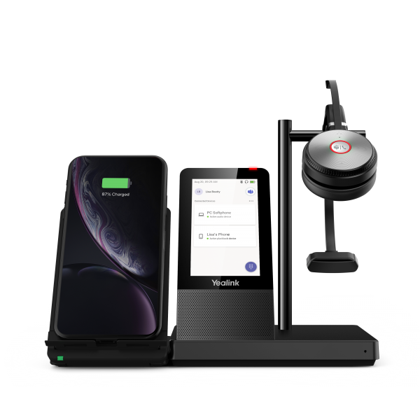 Yealink WH66 Mono Teams Sistema di audioconferenza personale Wireless A Padiglione Ufficio USB tipo A Bluetooth Base di ricarica Nero (Teams Dect Headset WH66 Mono - Warranty: 24M)Yealink1308002