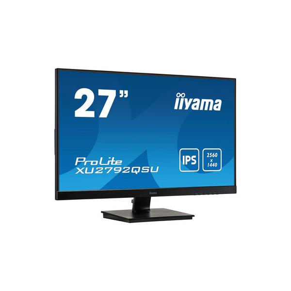 Iiyama ProLite XU2792QSU-B1 Monitor PC 68,6 cm [27] 2560 x 1440 Pixel WQXGA LED Nero (iiyama ProLite XU2792QSU-B1 - LED monitor - 27 - 2560 x 1440 QHD @ 70 Hz - IPS - 350 cd/m - 1000:1 - 5 ms - HDMI, DVI, DisplayPort - speakers - black)Iiyama49485701...