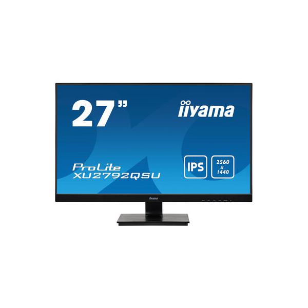 Iiyama ProLite XU2792QSU-B1 Monitor PC 68,6 cm [27] 2560 x 1440 Pixel WQXGA LED Nero (iiyama ProLite XU2792QSU-B1 - LED monitor - 27 - 2560 x 1440 QHD @ 70 Hz - IPS - 350 cd/m - 1000:1 - 5 ms - HDMI, DVI, DisplayPort - speakers - black)Iiyama49485701...