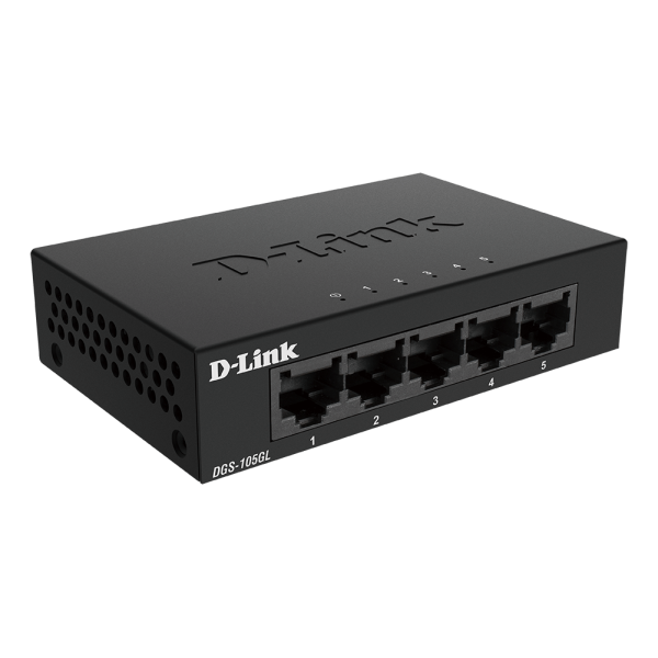 D-Link DGS-105GL Non gestito Gigabit Ethernet [10/100/1000] Desktop Nero (D-Link DGS 105GL - Switch - unmanaged - 5 x 10/100/1000 - desktop)D-linkDGS-105GL/B