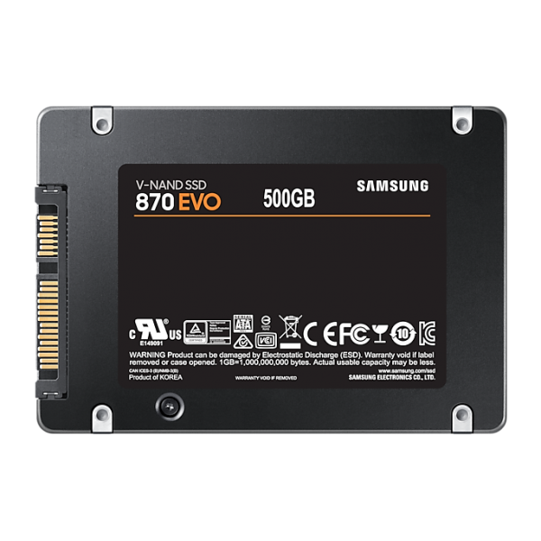 Samsung 870 EVO 500 GB 2.5 Serial ATA III V-NAND MLC (Samsung 870 EVO MZ-77E500BW - 500GB -)SamsungMZ-77E500BW