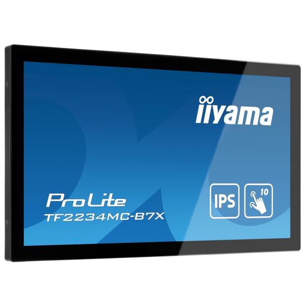 Iiyama ProLite TF2234MC-B7X Monitor PC 54,6 cm [21.5] 1920 x 1080 Pixel Full HD LED Touch screen Multi utente Nero (21.5 Projective Capacitive - 10P Touch Screen ProLite - TF2234MC-B7X, 54.6 cm [21.5], 350 cd/m, Full HD, LED, 16:9, 8 ms - Warranty: 3...