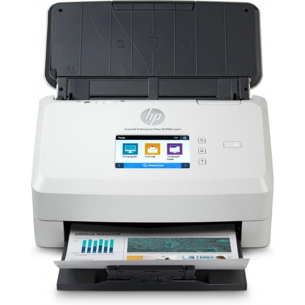 HP ScanJet Enterprise Flow N7000 snw1 Scanner a foglio 600 x 600 DPI (HP ScanJet Enterprise Flow N7000 snw1 - Scanner documenti - CMOS/CIS - Duplex - 216 x 3100 mm - 600 dpi x 600 dpi - fino a 75 ppm [mono] / fino a 75 ppm [colore] - ADF [Alimentator...