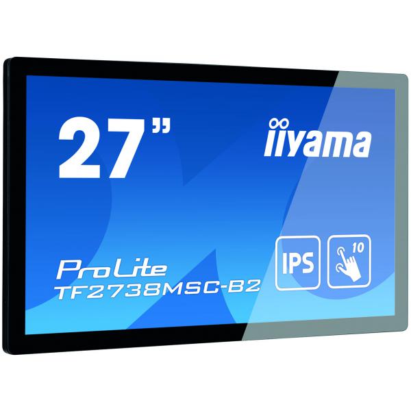 Iiyama ProLite TF2738MSC-B2 Monitor PC 68,6 cm [27] 1920 x 1080 Pixel Full HD LED Touch screen Multi utente Nero (iiyama ProLite TF2738MSC-B2 27' Capacitive Touch Screen IPS Display)Iiyama4948570118199TF2738MSC-B2