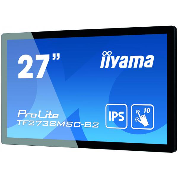 Iiyama ProLite TF2738MSC-B2 Monitor PC 68,6 cm [27] 1920 x 1080 Pixel Full HD LED Touch screen Multi utente Nero (iiyama ProLite TF2738MSC-B2 - Monitor a LED - 27 - telaio aperto - touchscreen - 1920 x 1080 Full HD [1080p] @ 60 Hz - A-MVA+ - 300 cd/m...