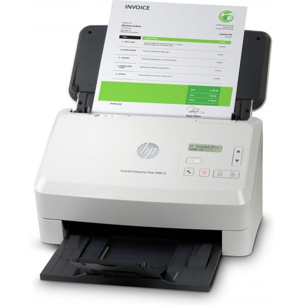 HP ScanJet Enterprise Flow 5000 s5 Scanner a foglio 600 x 600 DPI A4 Bianco (HP SCANJET ENTERPRISE FLOW 5000 S5 S)Hp6FW09A#B19