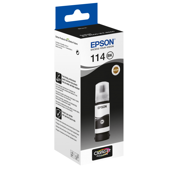 Epson 114 EcoTank Pigment Black ink bottle (EPSON 114 ECOTANK BLACK INK ET-8500 ET-8600)EpsonC13T07A140