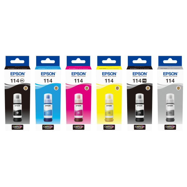 Epson 114 EcoTank Yellow ink bottle (Epson 114 - gul - original - bl?krefil)EpsonC13T07B440