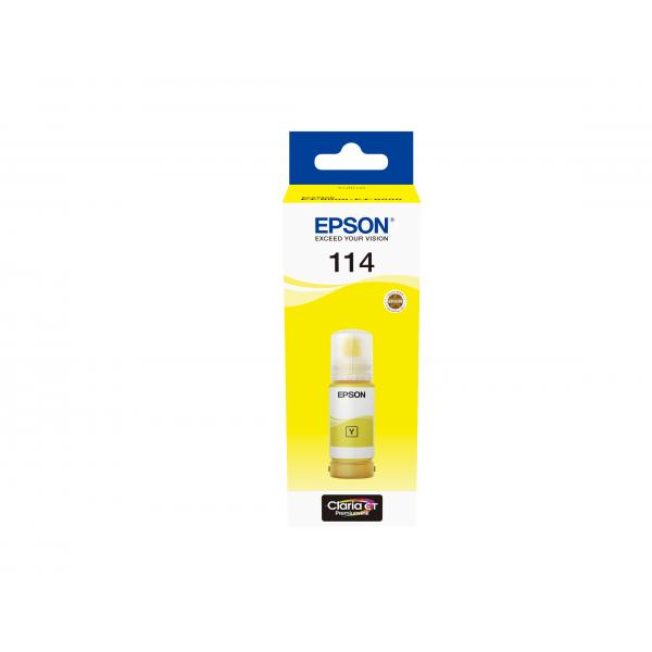 Epson 114 EcoTank Yellow ink bottle (Epson 114 - 70 ml - giallo - originale - ricarica inchiostro - per EcoTank ET-8500, ET-8550)Epson8715946687322C13T07B440