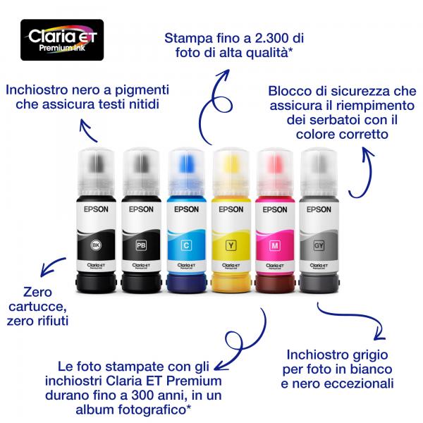 Epson 114 EcoTank Photo Black ink bottle (EPSON 114 PHOTO BLACK INK ET-8500 ET-8600)EpsonC13T07B140
