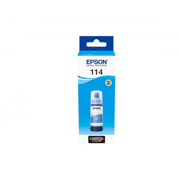 Epson 114 EcoTank Cyan ink bottle (114 ECOTANK CYAN INK BOTTLE)Epson8715946687308C13T07B240