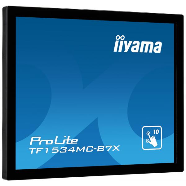 Iiyama TF1534MC-B7X monitor POS 38,1 cm [15] 1024 x 768 Pixel XGA Touch screen (15 ProLite TF1534MC-B7X Touch Screen Monitor - 15 Black LED Touchscreen Monitor VGA DisplayPort and HDMI)Iiyama4948570118380TF1534MC-B7X