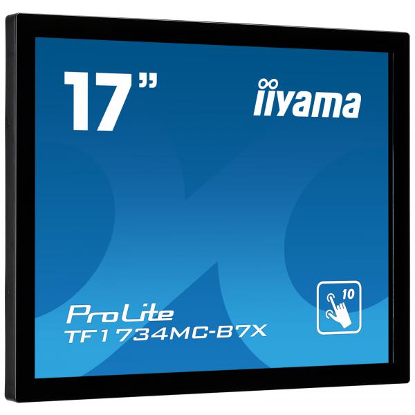 Iiyama TF1734MC-B7X monitor POS 43,2 cm [17] 1280 x 1024 Pixel SXGA Touch screen (iiyama ProLite TF1734MC-B7X - Monitor a LED - 17 - telaio aperto - touchscreen - 1280 x 1024 - IPS - 350 cd/m? - 1000:1 - 5 ms - HDMI, VGA, DisplayPort - nero)IiyamaTF1...