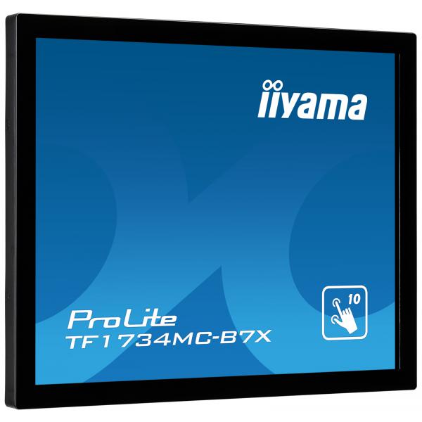 Iiyama TF1734MC-B7X monitor POS 43,2 cm [17] 1280 x 1024 Pixel SXGA Touch screen (iiyama ProLite TF1734MC-B7X - Monitor a LED - 17 - telaio aperto - touchscreen - 1280 x 1024 - IPS - 350 cd/m? - 1000:1 - 5 ms - HDMI, VGA, DisplayPort - nero)IiyamaTF1...