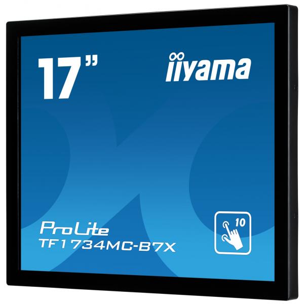 Iiyama TF1734MC-B7X monitor POS 43,2 cm [17] 1280 x 1024 Pixel SXGA Touch screen (17 ProLite TF1734MC-B7X Touch Monitor - 17 Black LED Touchscreen Monitor VGA DisplayPort and HDMI)Iiyama4948570118397TF1734MC-B7X