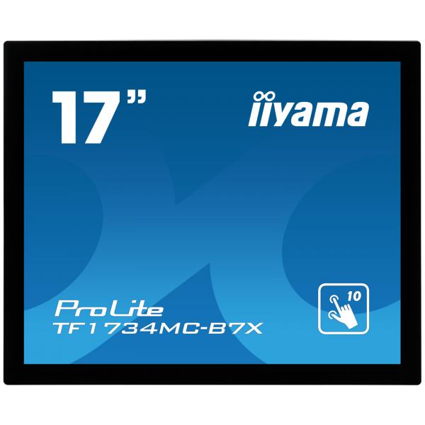 Iiyama TF1734MC-B7X monitor POS 43,2 cm [17] 1280 x 1024 Pixel SXGA Touch screen (iiyama ProLite TF1734MC-B7X - Monitor a LED - 17 - telaio aperto - touchscreen - 1280 x 1024 - IPS - 350 cd/m? - 1000:1 - 5 ms - HDMI, VGA, DisplayPort - nero)IiyamaTF1...