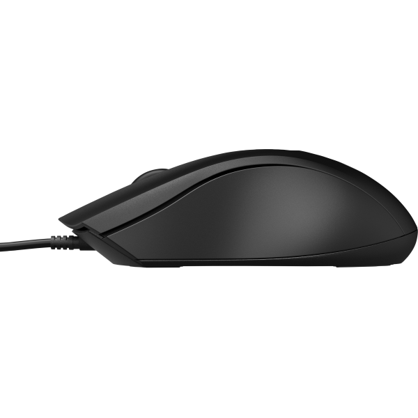 HP Mouse cablato 100 Wired (Wired Mouse 100 EURO - Wired Mouse 100, - Ambidextrous, Optical, USB Type-A, 1600 DPI, Black - Warranty: 3M)Hp6VY96AA#ABB