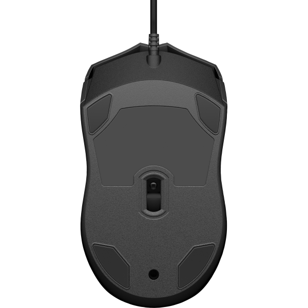 HP Mouse cablato 100 Wired (Wired Mouse 100 EURO - Wired Mouse 100, - Ambidextrous, Optical, USB Type-A, 1600 DPI, Black - Warranty: 3M)Hp6VY96AA#ABB