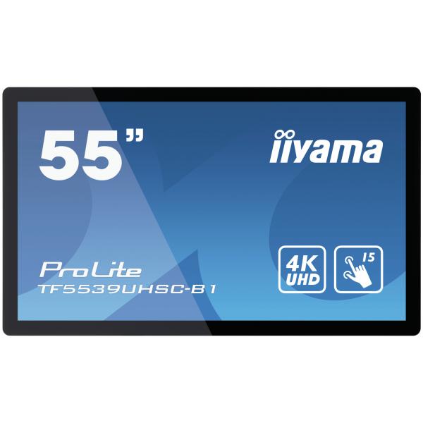 Iiyama ProLite TF5539UHSC-B1AG Monitor PC 139,7 cm [55] 3840 x 2160 Pixel 4K Ultra HD LED Touch screen Multi utente Nero (iiyama ProLite TF5539UHSC-B1AG 55' Open Frame IPS 15pt PCAP IPS 4K Touch Screen with Anti Glare)IiyamaTF5539UHSC-B1AG