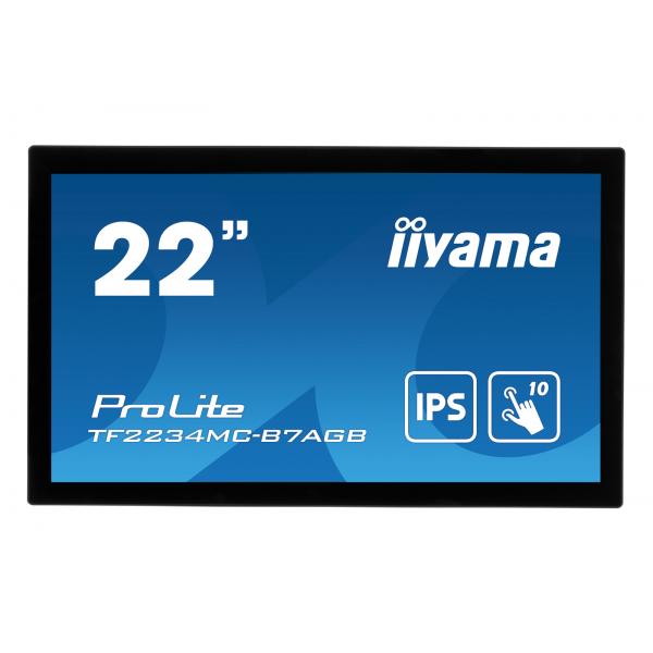 Iiyama ProLite TF2234MC-B7AGB Monitor PC 54,6 cm [21.5] 1920 x 1080 Pixel Full HD LED Touch screen Multi utente Nero (22 TF2234MC-B7AGB Touch Screen Monitor - 22 Black LED Touchscreen Monitor Full HD VGA DisplayPort and HDMI)Iiyama4948570118373TF2234...